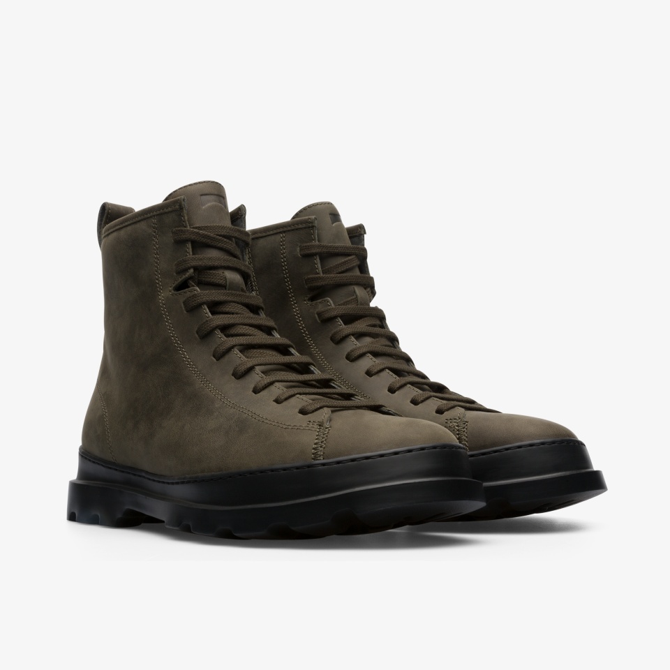 Camper Brutus Green - Camper Mens Ankle Boots ||4183-KCTHF||